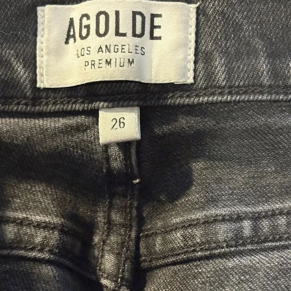 AGOLDE - Nico High Rise Black Wash Skinny Jeans Sz 26 - Picture 6 of 7